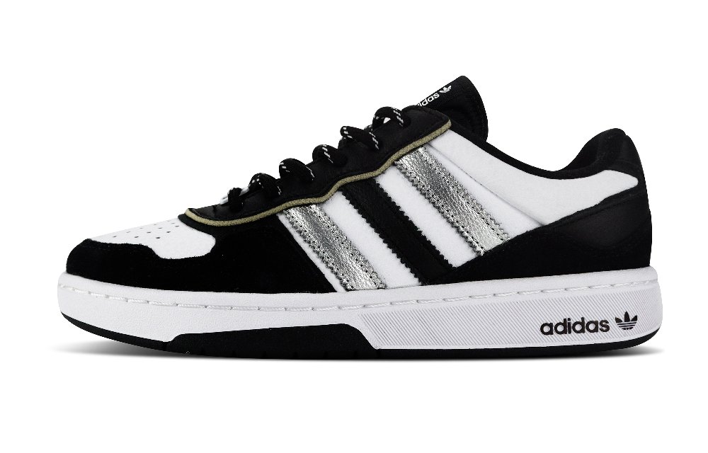 Adidas Originals Courtic Low Top Skateboard Shoes Unisex Black Silver
