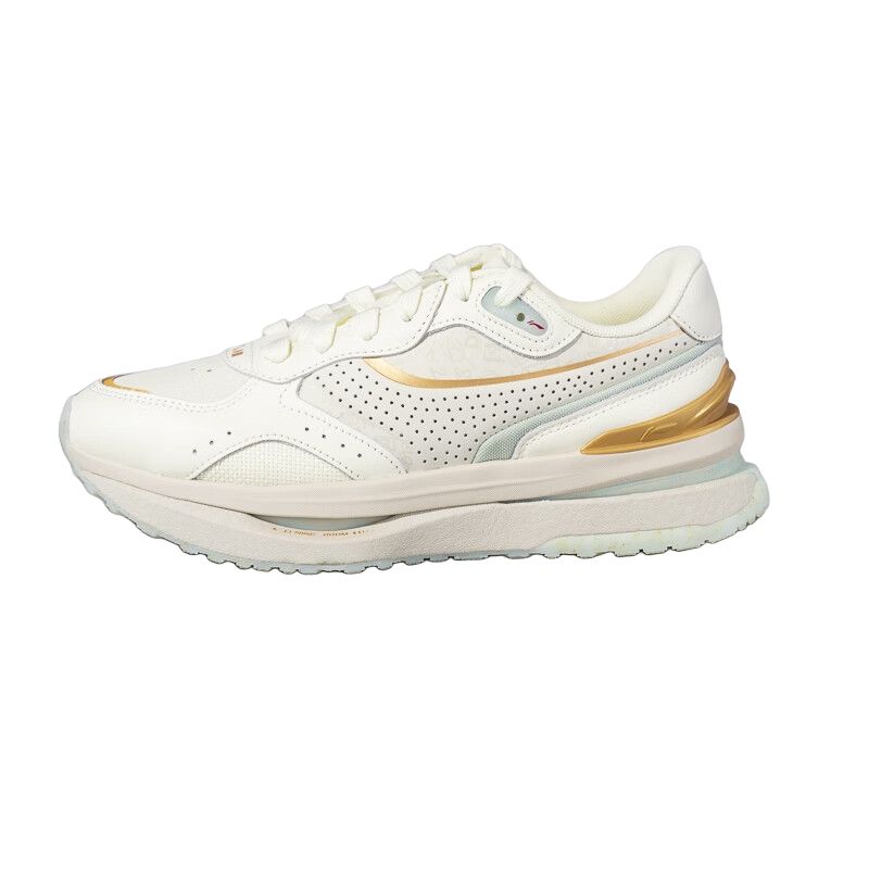 LiNing Slip-Resistant Rebound Low-Top Casual Shoes Men's Ecru