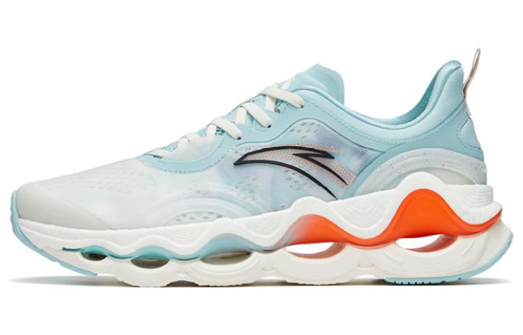 Anta Running Collection Anti Slip Wear Resistant Low Top Running Shoes Men's Cyan White Orange