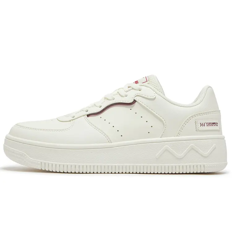 361° Air Force One Anti Slip Wear Resistant Low Top Skateboard Shoes Women's White Black
