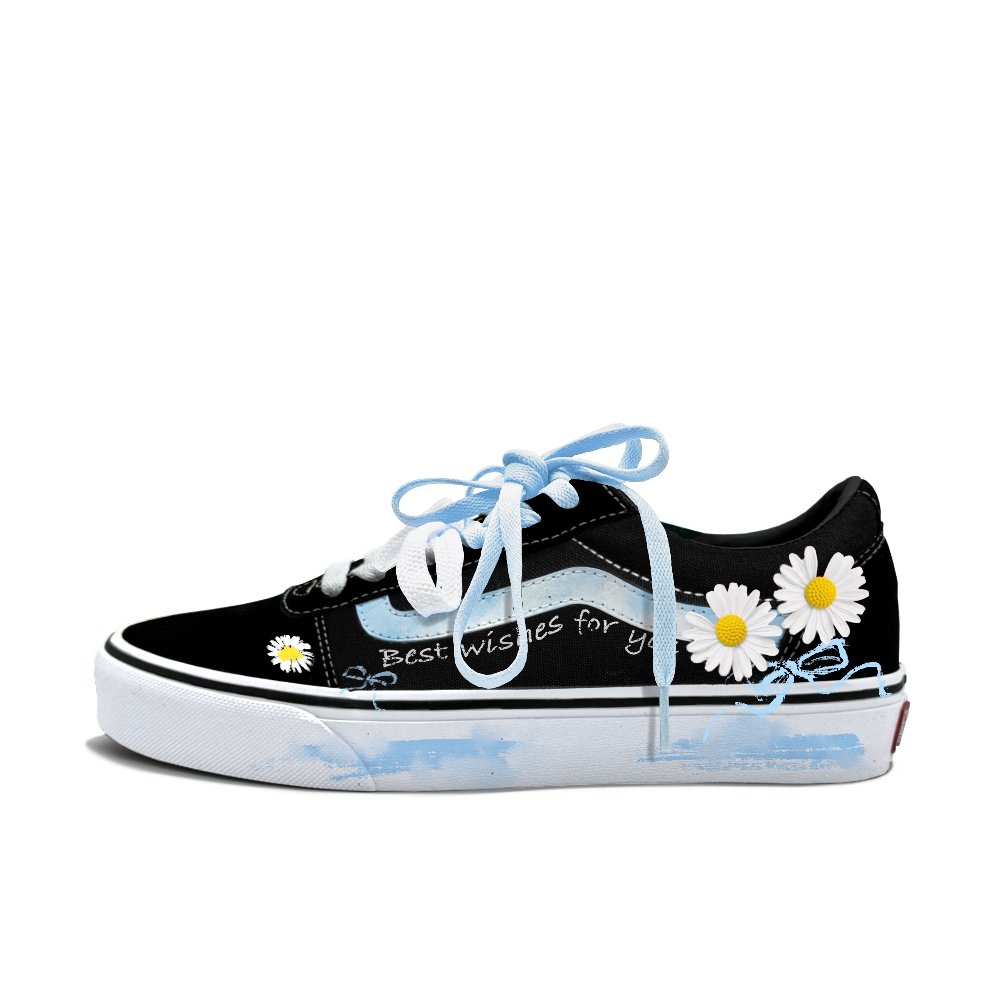Vans Ward Abrasion Resistant Low Top Skateboard Shoes Women's Blue