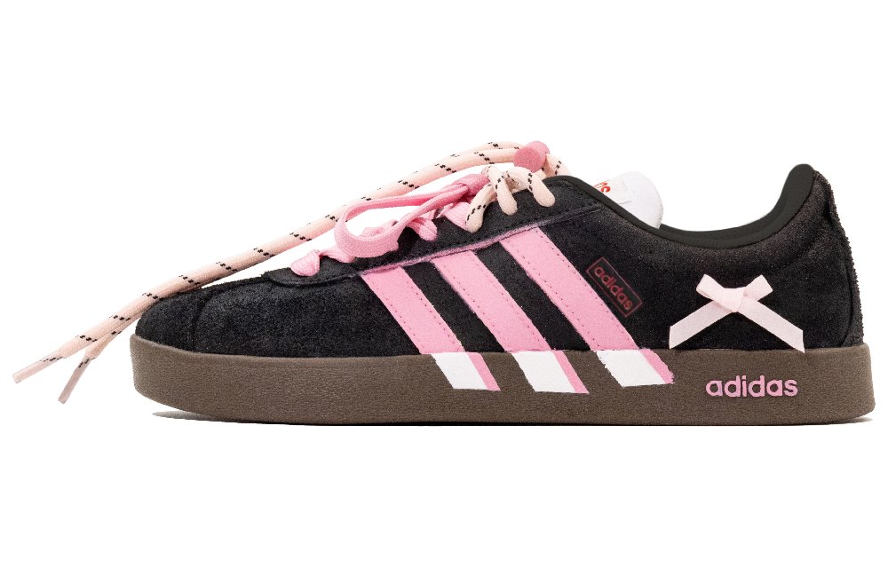 Adidas Neo VL Court 2.0 Moon Mail, Black Pink Sweetheart Shock Absorbers Low Top Skateboard Shoes Unisex Pink