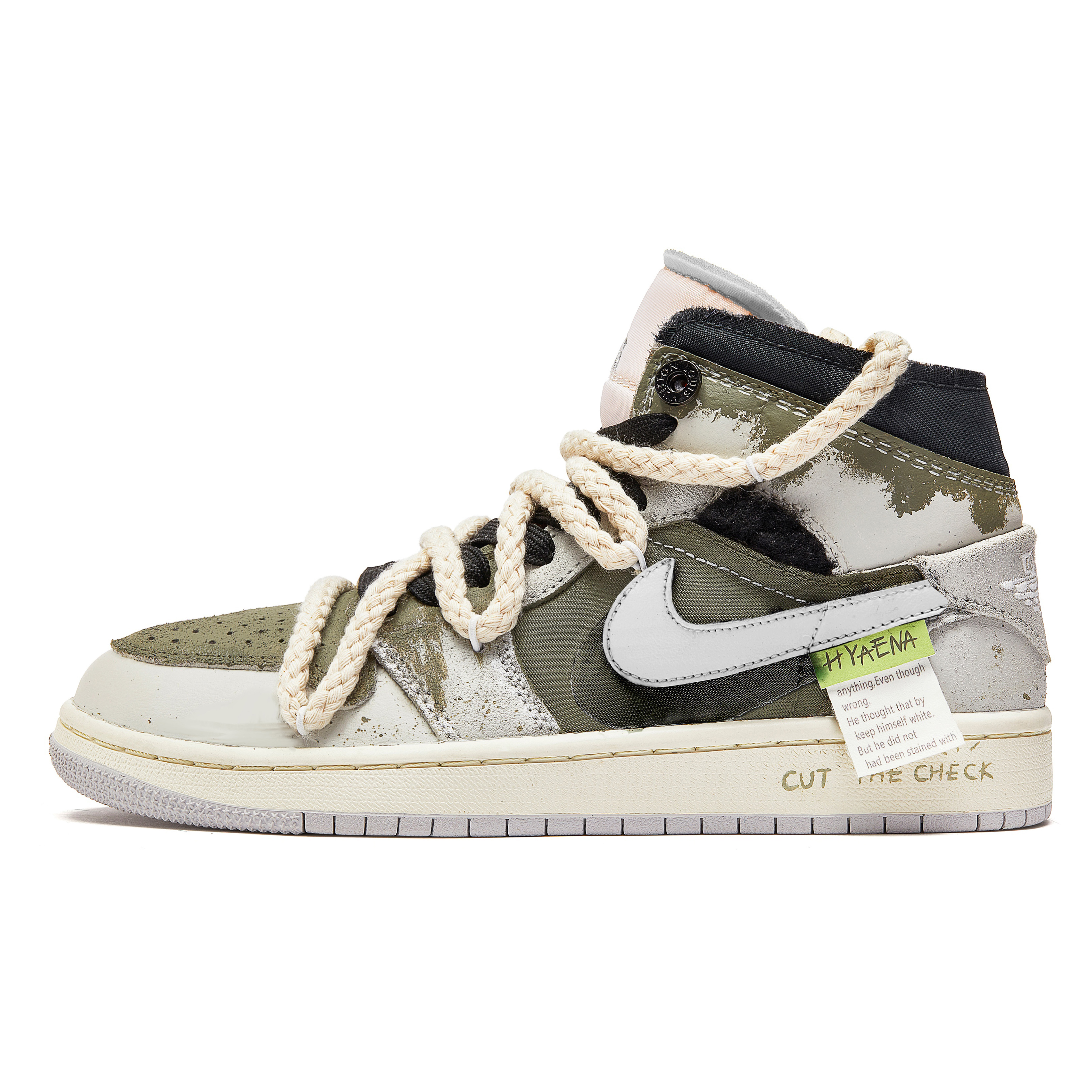 Jordan Air Jordan 1 Vintage Basketball Shoes Men's High top Green/White