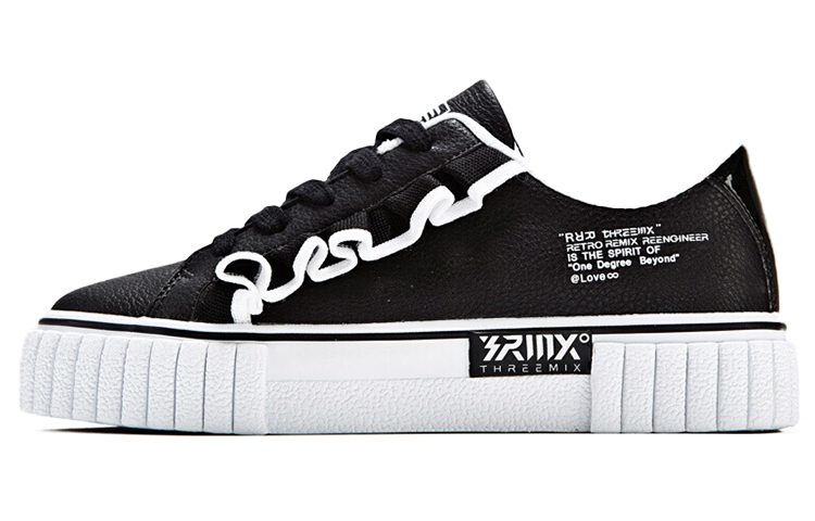 361° Low Top Skateboard Shoes Women's Black White