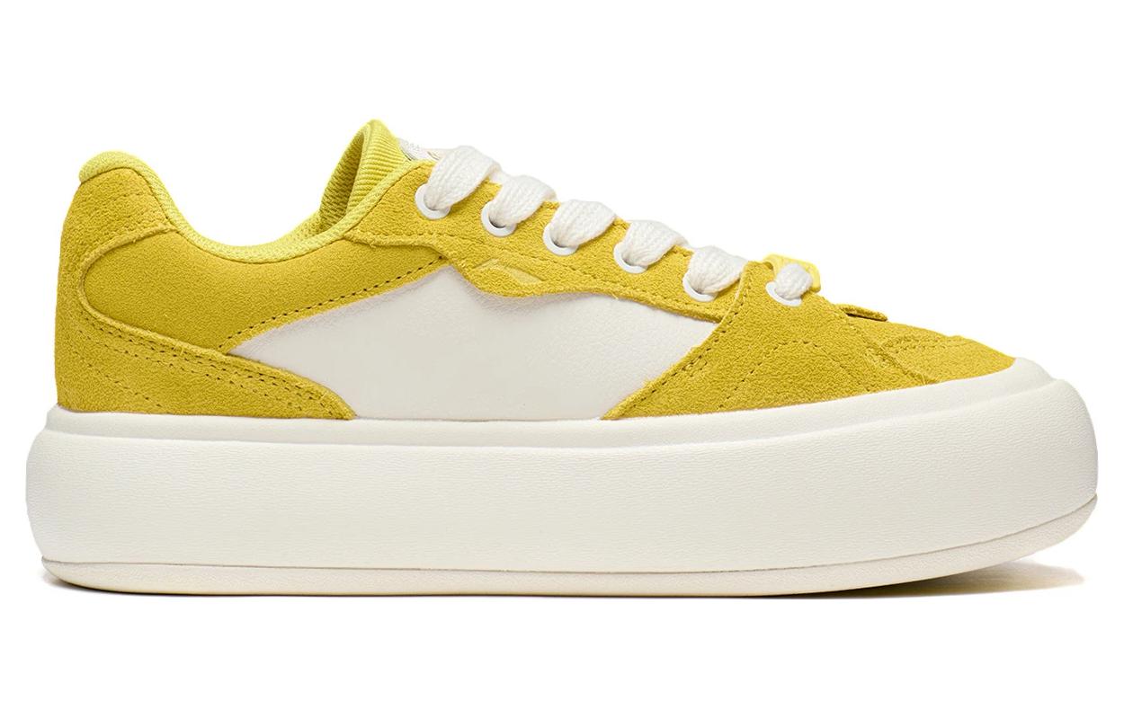 LiNing Low top Skateboard Shoes Women's Yellow White