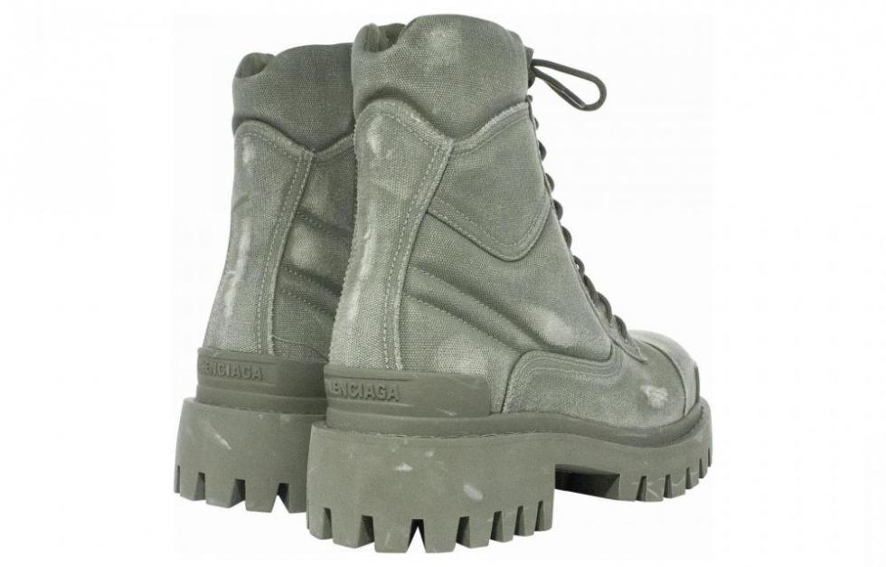 Balenciaga Combat Strike Boots 'Washed Green Cotton' купить в интернет-магазине Yoocart с быстрой доставкой по России.
