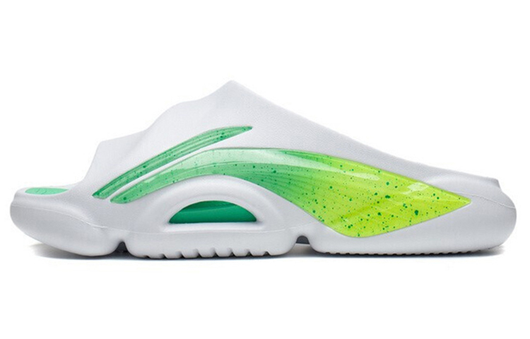 LiNing Speed 8 Rubber Sole Quiet Slide Slippers Women's White Green
