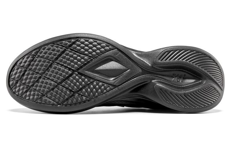 361° Anti-Slip Wear-Resistant Low-Top Running Shoes Men's Obsidian Black