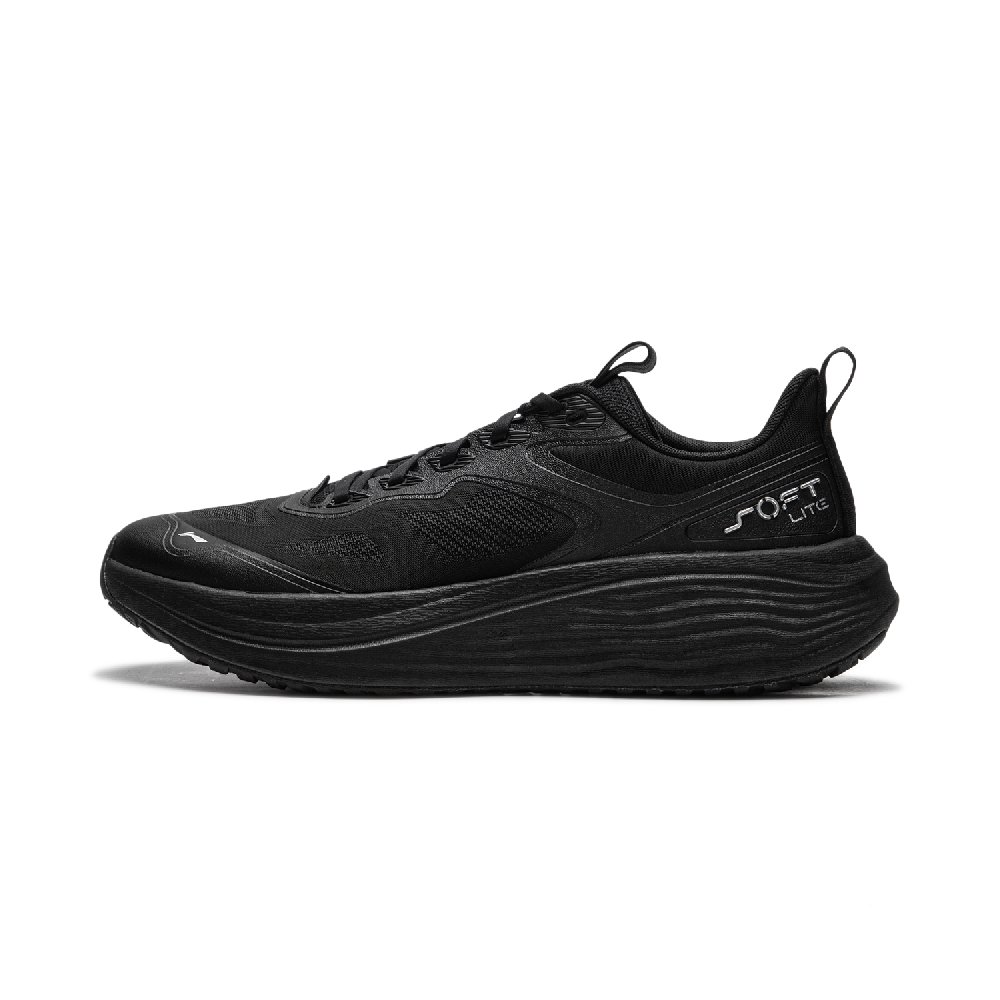 LiNing Soft Lite Shock Absorbing, Non Slip, Wear Resistant, Breathable And Lightweight Low top Casual Shoes Men's Black