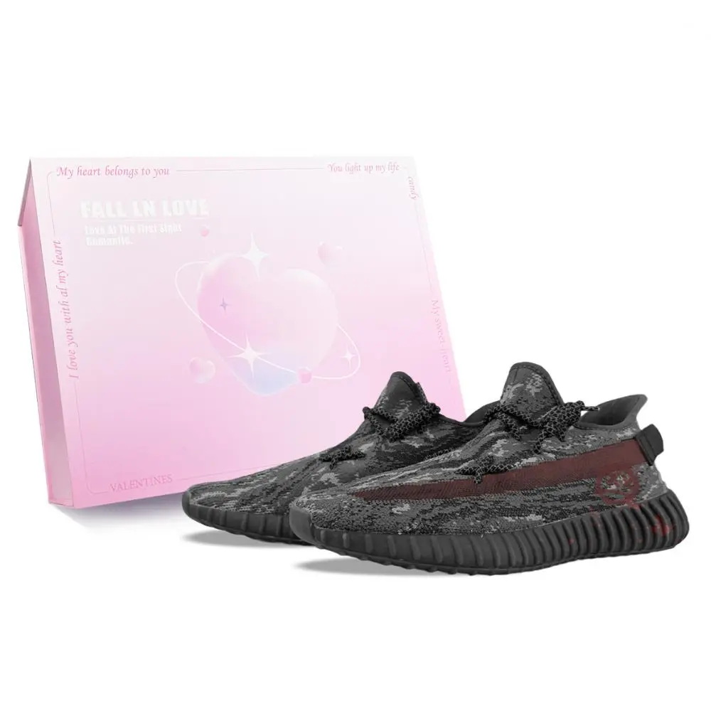 Adidas Originals Yeezy Boost 350 V2 Abrasion Resistant Low top Casual Shoes Unisex Black Red