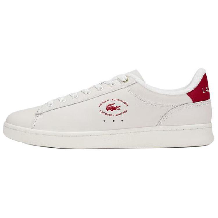 LACOSTE Low Top Skateboard Shoes Men's Ecru