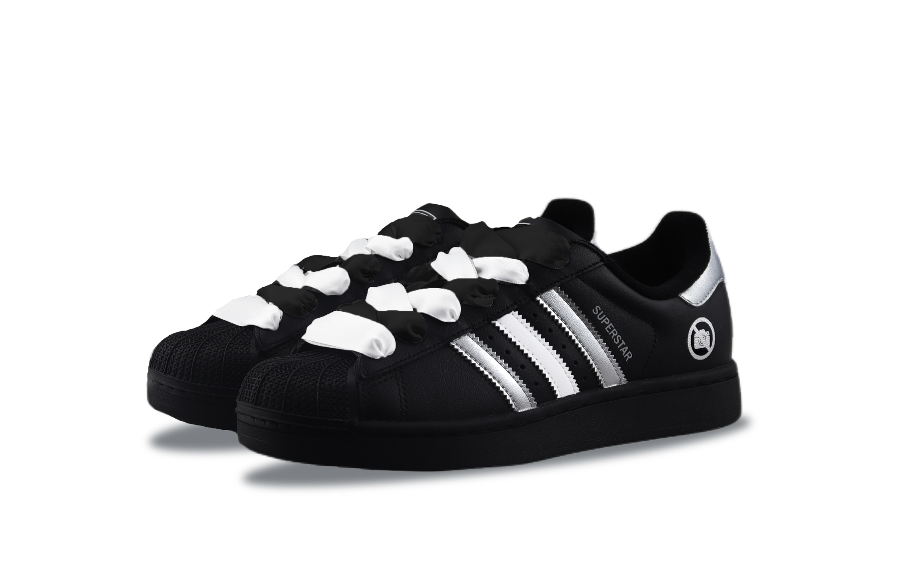 Adidas Originals Superstar 2 Abrasion Resistant Low top Skateboard Shoes Unisex Black Silver купить в интернет-магазине Yoocart с быстрой доставкой по России.