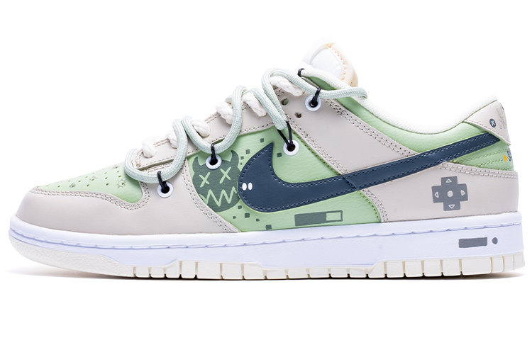 Nike Dunk Retro Coconut Milk Anti Slip And Wear Resistant Lightweight Low Top Skateboard Shoes Men's Black Green