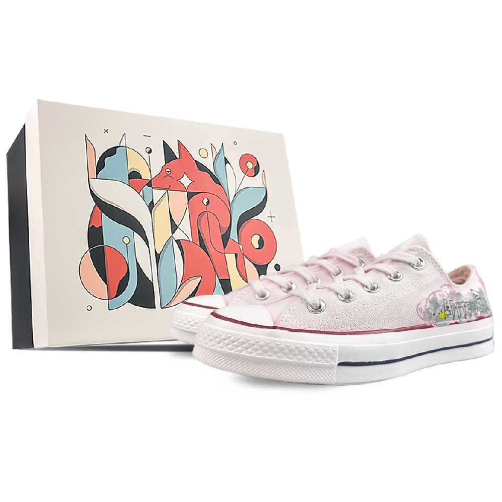 Converse 1970s Anti-Slip And Wear-Resistant Lightweight Support Low-Top Canvas Shoes Unisex Pink