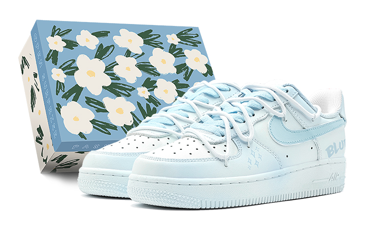 Nike Air Force 1 Low Low-Top Skateboard Shoes Men's Blue White