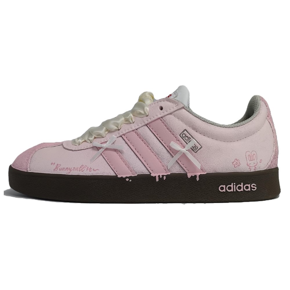 Adidas VL COURT 2.0 New Chinese Style Sweetheart Bunny Cushioning, Wear Resistant Low Top Skateboard Shoes Unisex Pink