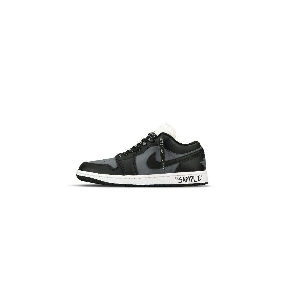 Jordan Air Jordan 1 Slip Resistant, Abrasion Resistant, Lightweight Low Top Vintage Basketball Shoes Women's Black Gray