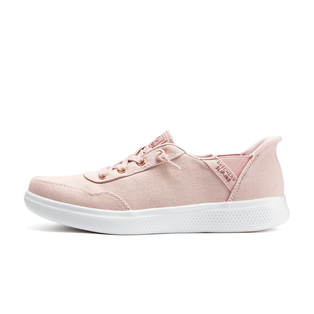 Skechers Hands Free Slip Ins Low Top Canvas Shoes Women's Pink