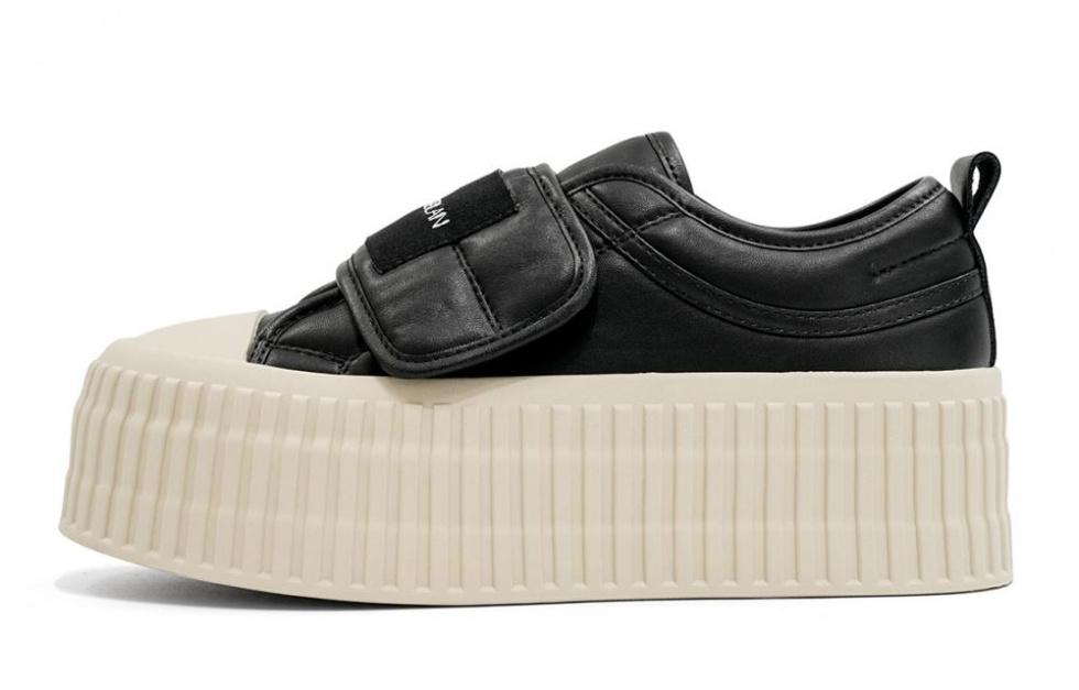 EBLAN Anti-Slip Wear-Resistant Low-Top Skateboard Shoes Women's Black