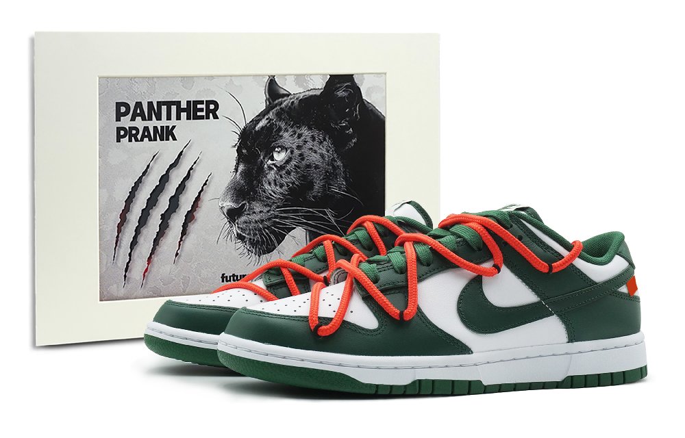 Nike Dunk Slip-Resistant Low-Top Skateboard Shoes Unisex Green White