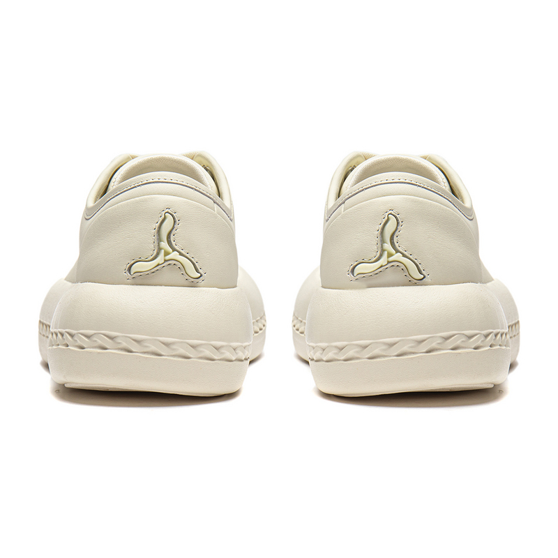 LI NING 1990 Lost Chain Cushioning, Wear Resistant Low Top Skateboard Shoes Women's Ecru