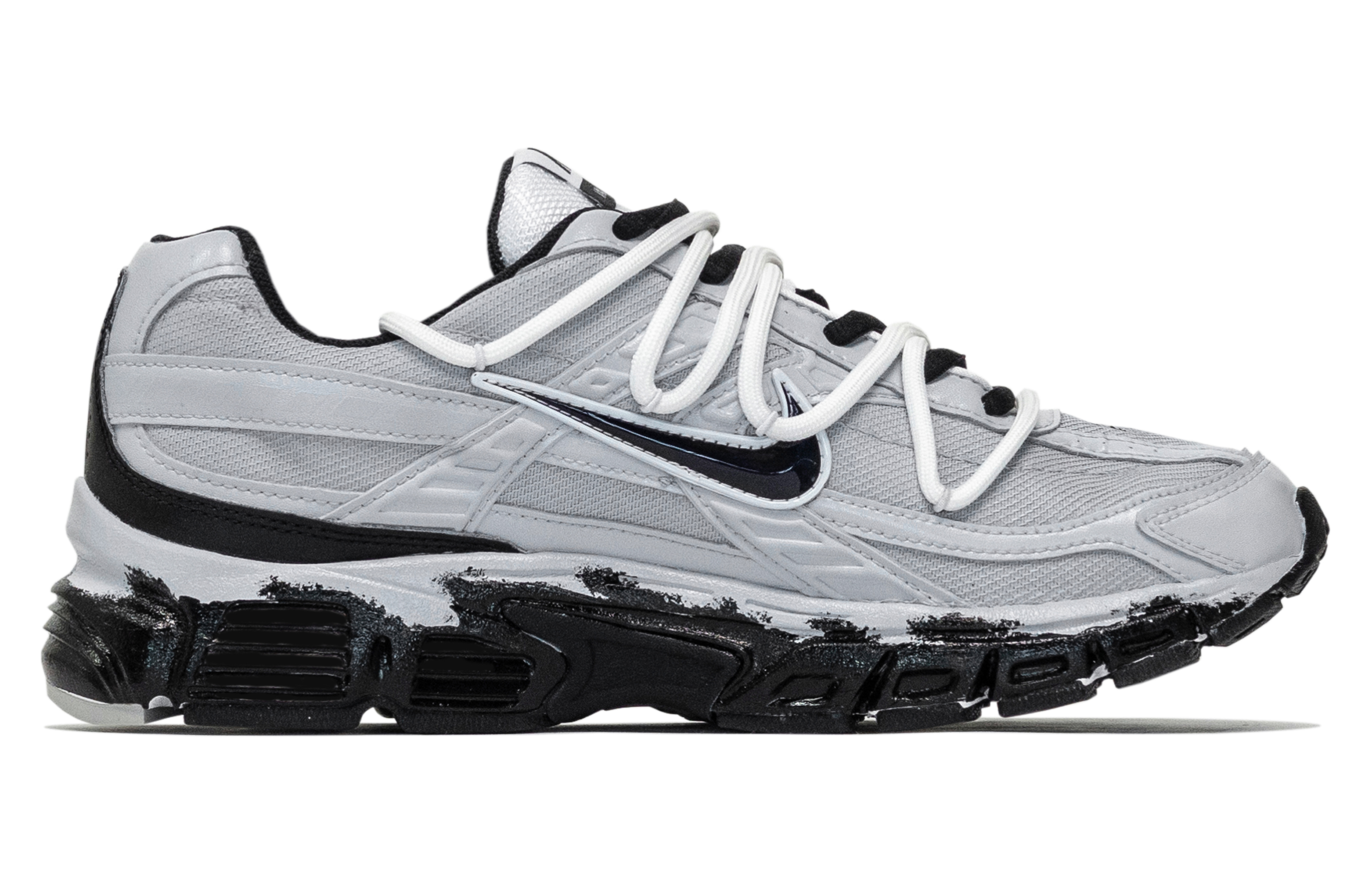 Nike Initiator Shock Absorbers Low Top Running Shoes Unisex Premium Gray