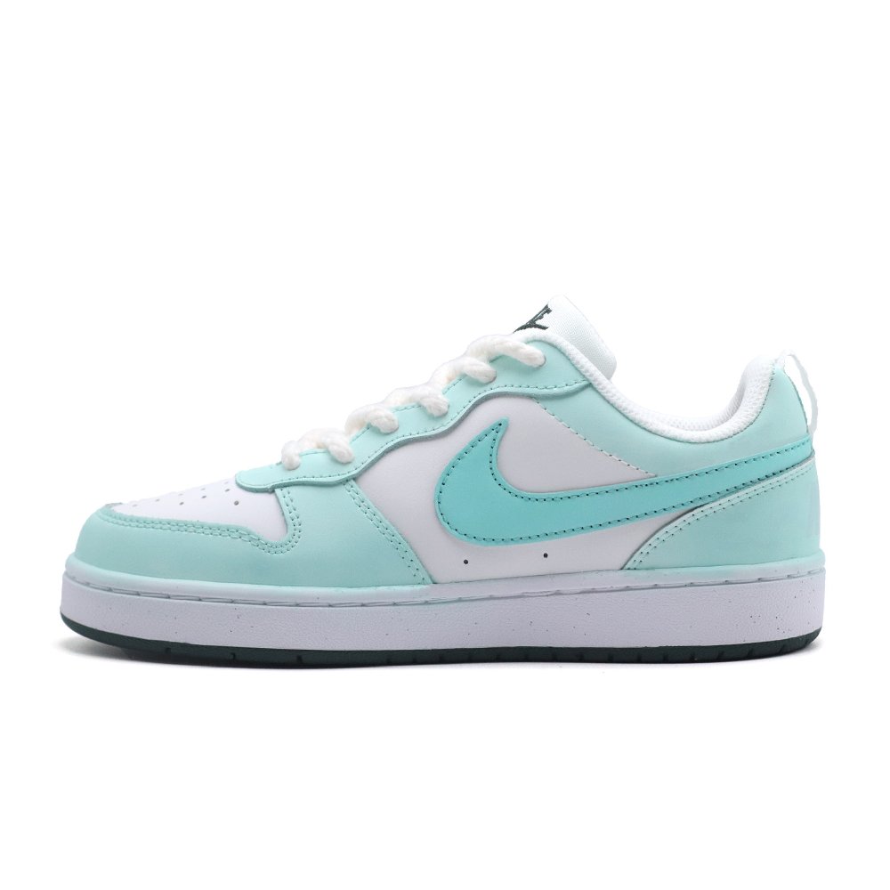 Nike Court Borough Cyan Island Anti Slip Wear Resistant Low Top Skateboard Shoes Women's Cyan