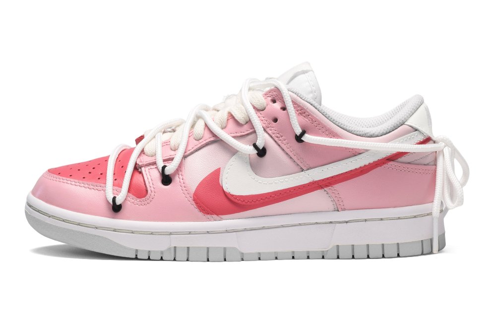 Nike Dunk Low-Top Skateboard Shoes GS Pink White