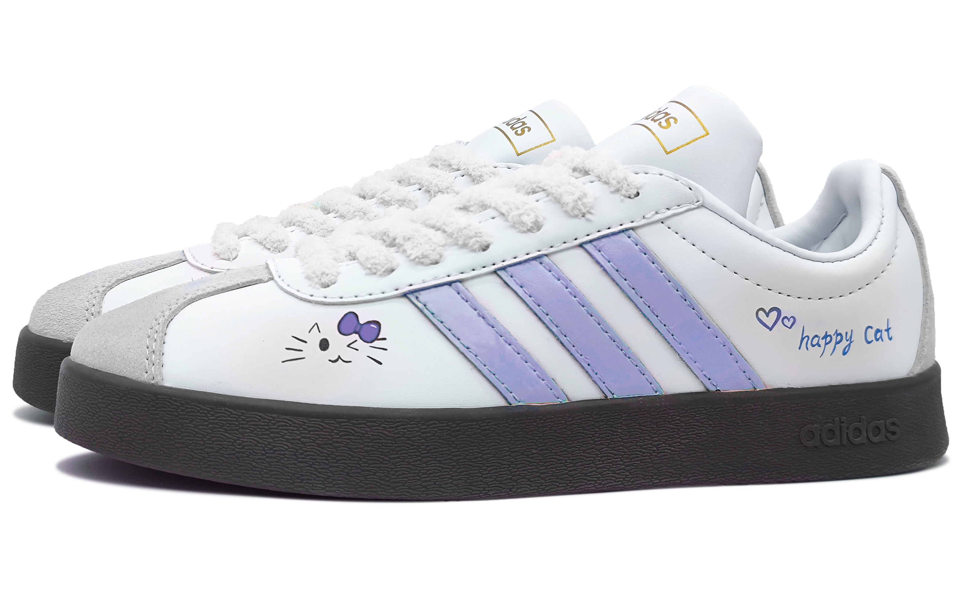 Adidas Neo VL Court 2.0 Low Top Skateboard Shoes Unisex White Purple купить в интернет-магазине Yoocart с быстрой доставкой по России.
