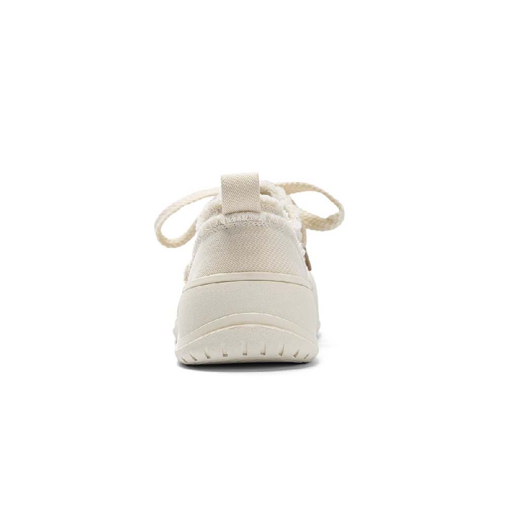 JEEP SPIRIT Wear-resistant And Lightweight Low-Top Canvas Shoes Women's Ecru