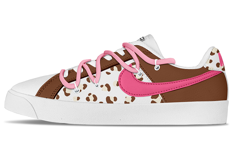 Nike Court Royale Ac Low Top Skateboard Shoes Unisex Brown Pink