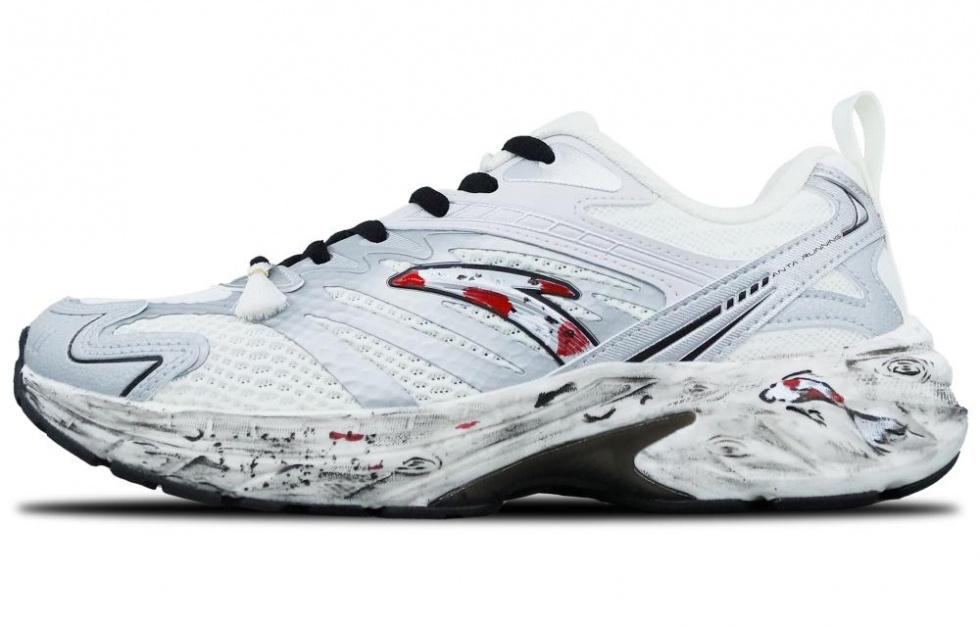 Anta Running Collection Cushioning Anti-Slip And Wear-Resistant Low-Top Casual Running Shoes Men's Gray White