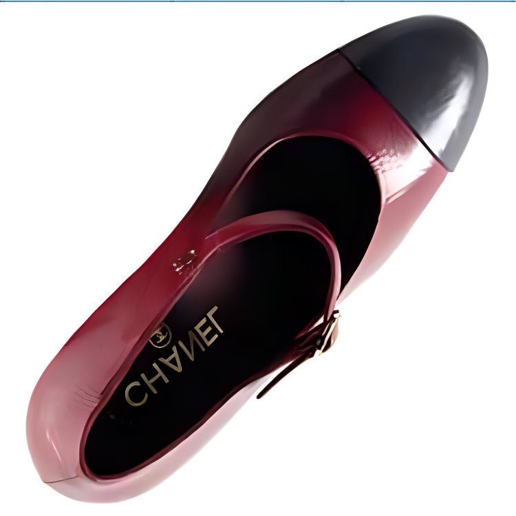 CHANEL Cone Heel High Heels Women's Burgundy