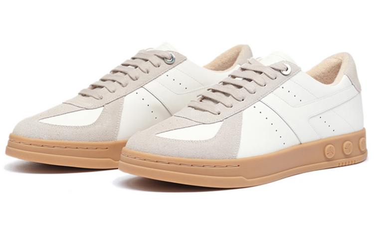 LI-NING 1990 Zhengrong Low-Top Skateboard Shoes Men's Ecru Gray