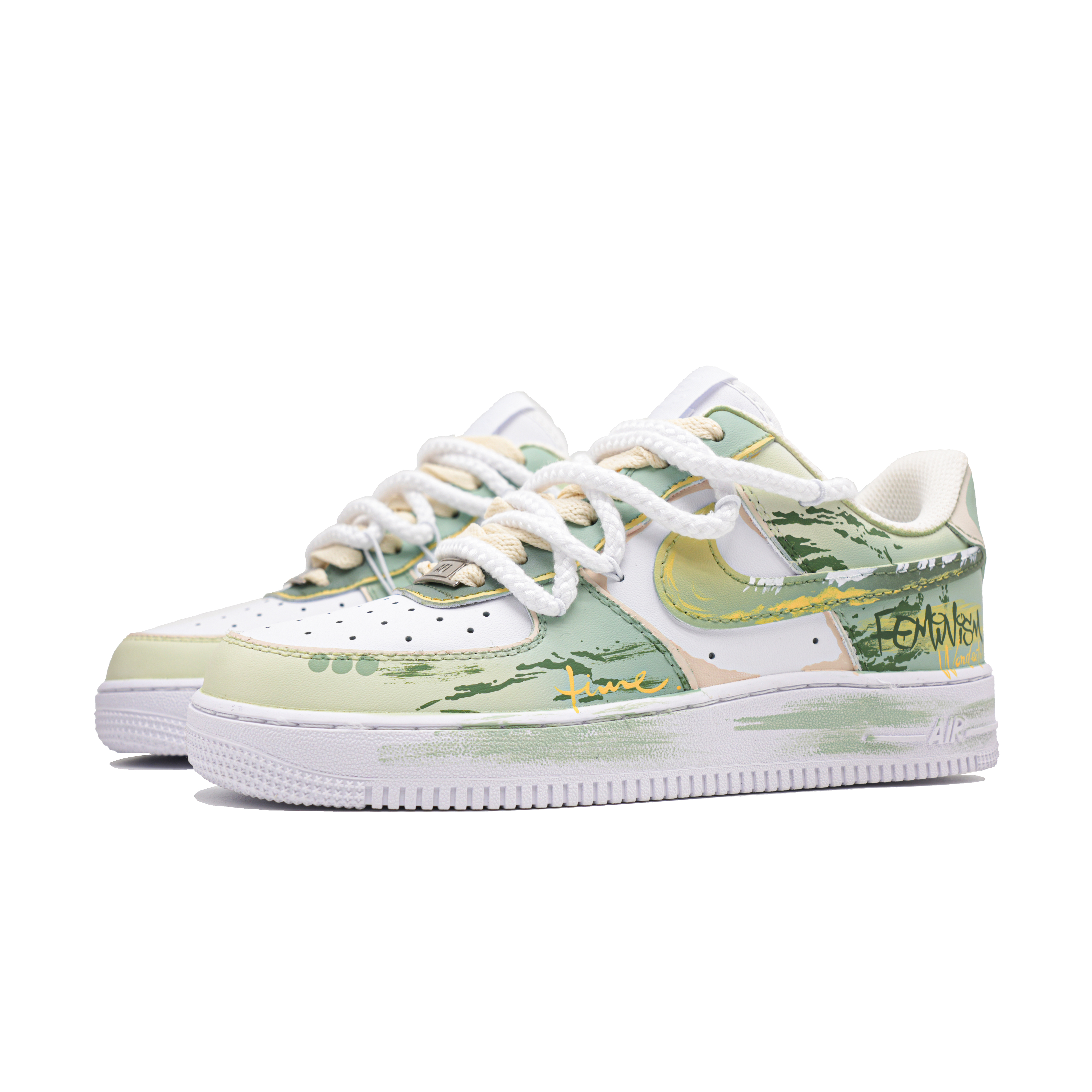 Nike Air Force 1 Blue Wild Dream, Footprint Innovation Abrasion Resistant Low top Skateboard Shoes Unisex Yellow Green купить в интернет-магазине Yoocart с быстрой доставкой по России.