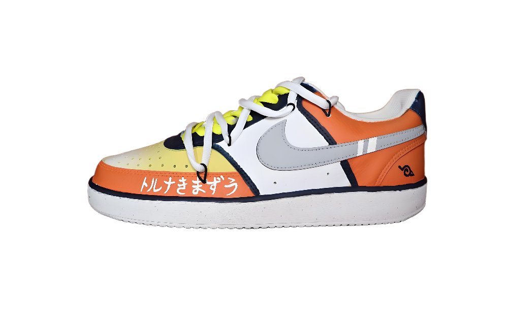 Nike Court Vision 1 Abrasion Resistant Low Top Skateboard Shoes Men's Orange