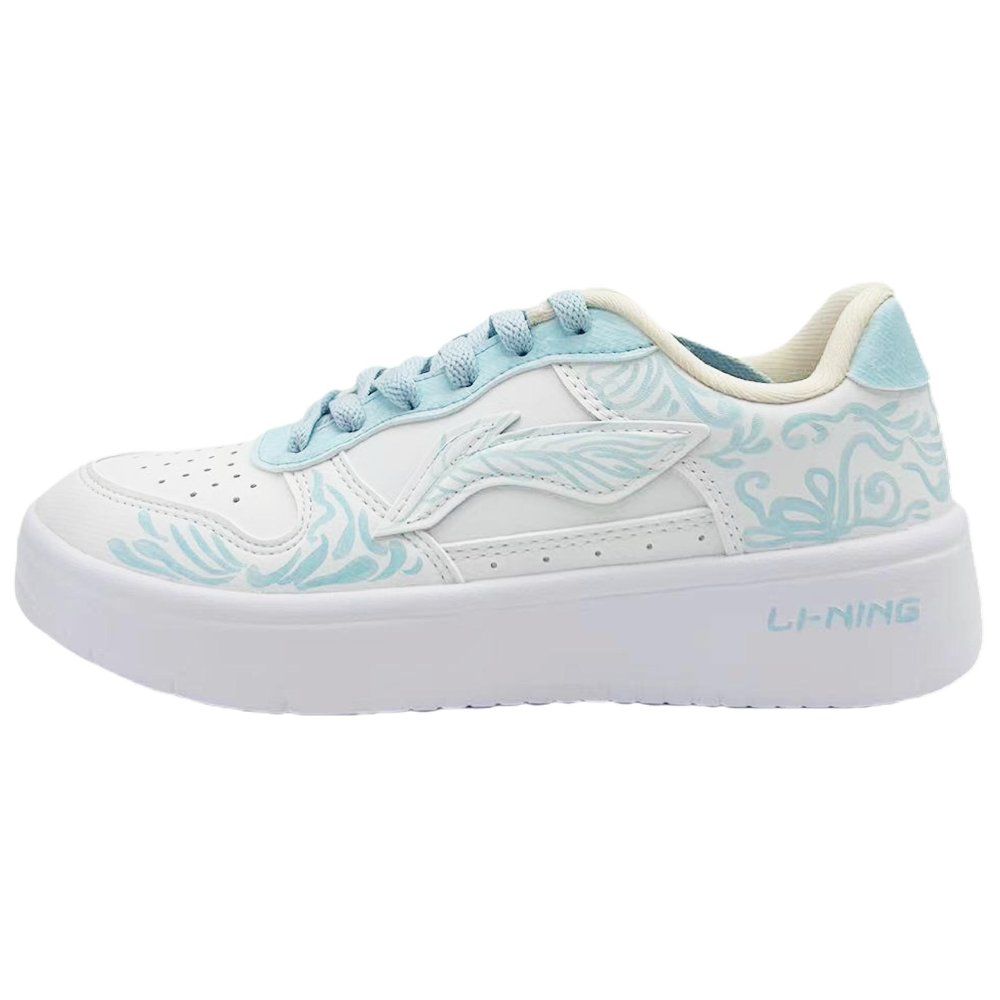 LiNing Pontoon Boats Slip Resistant, Abrasion Resistant, Breathable Low Top Skateboard Shoes Women's White
