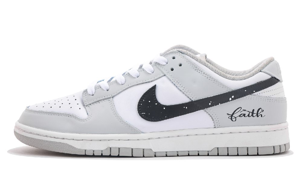Nike Dunk Coverage Abrasion Resistant Low Top Skateboard Shoes Unisex Light Gray