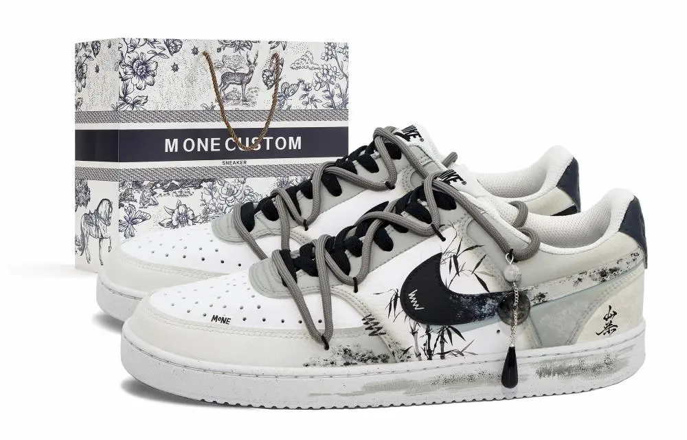 Nike Court Vision 1 Skateboard Shoes Unisex Low top Black/White