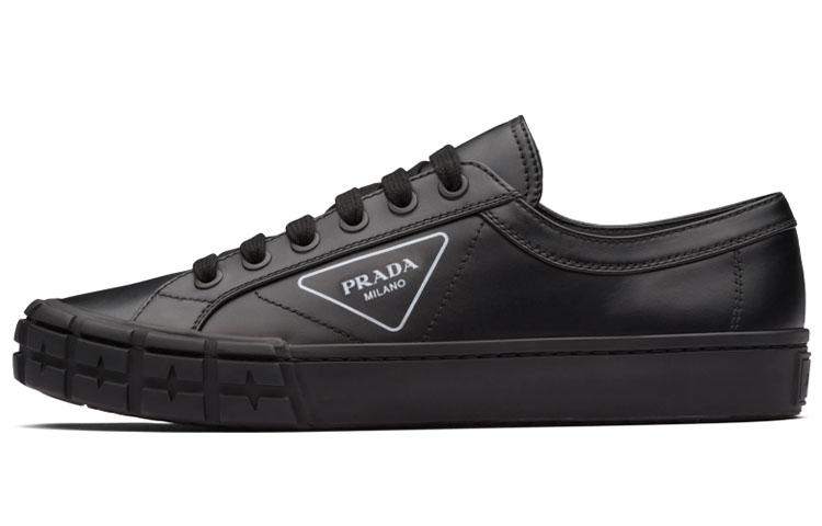 PRADA Cassetta Wheel Leather Low 'Black'