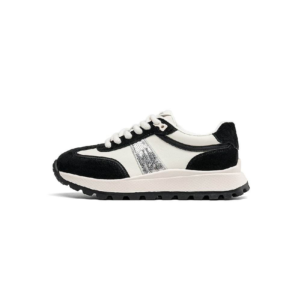 EBLAN Low-Top Casual Shoes Women's Beige Black