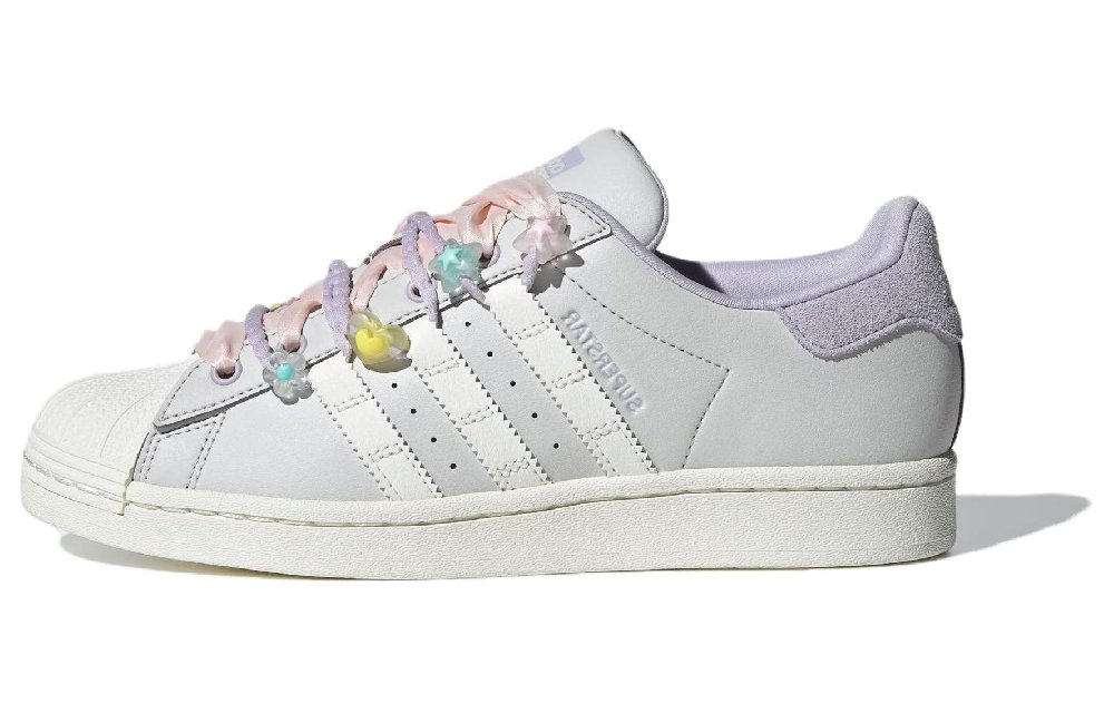 Adidas Originals SUPERSTAR Low-Top Skateboard Shoes Women's Silver Purple