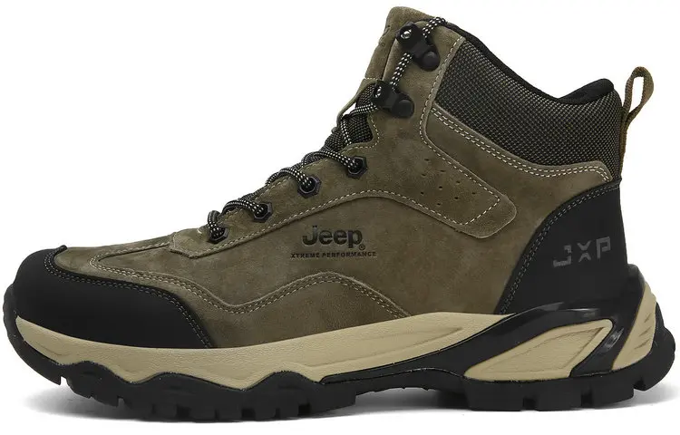 Jeep Mid Top Outdoor Shoes Men's Khaki