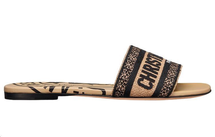 DIOR Dway Quiet Slide Slippers Women's Beige Yellow