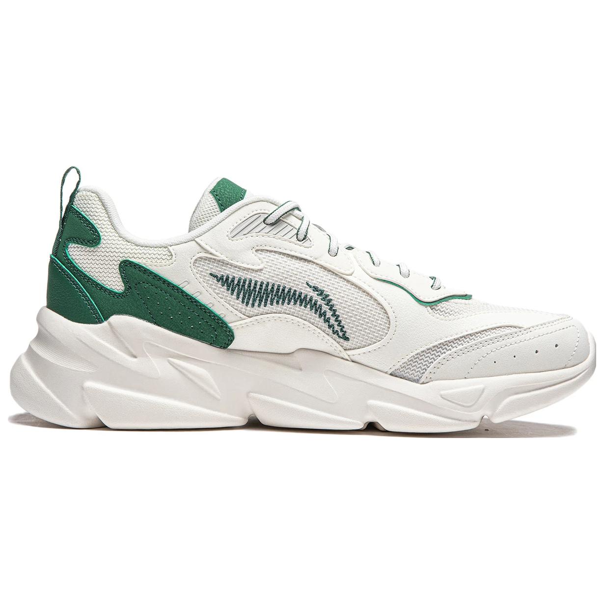 LiNing Clouds Cushioning Anti-Slip And Wear-Resistant Support Casual Shoes Men's White Green купить в интернет-магазине Yoocart с быстрой доставкой по России.
