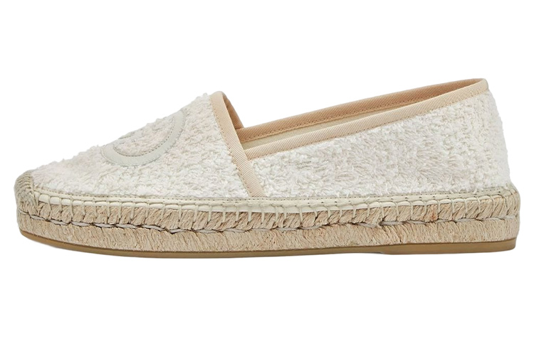 GUCCI Interlocking Flat Shoes Women's Beige