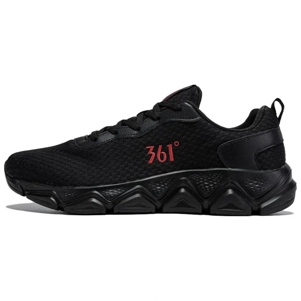 361° Breathable Lightweight Low-Top Casual Shoes Men's Obsidian Black
