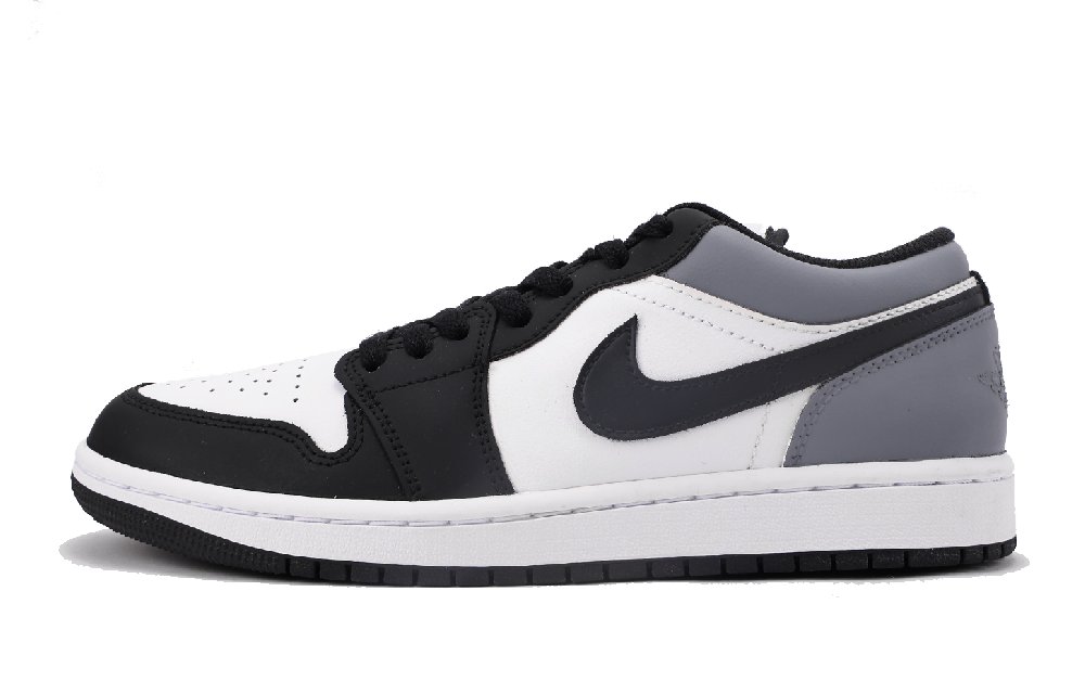 Jordan Air Jordan 1 Anti-Slip Wear-Resistant Low-Top Vintage Basketball Shoes Men's Black Gray