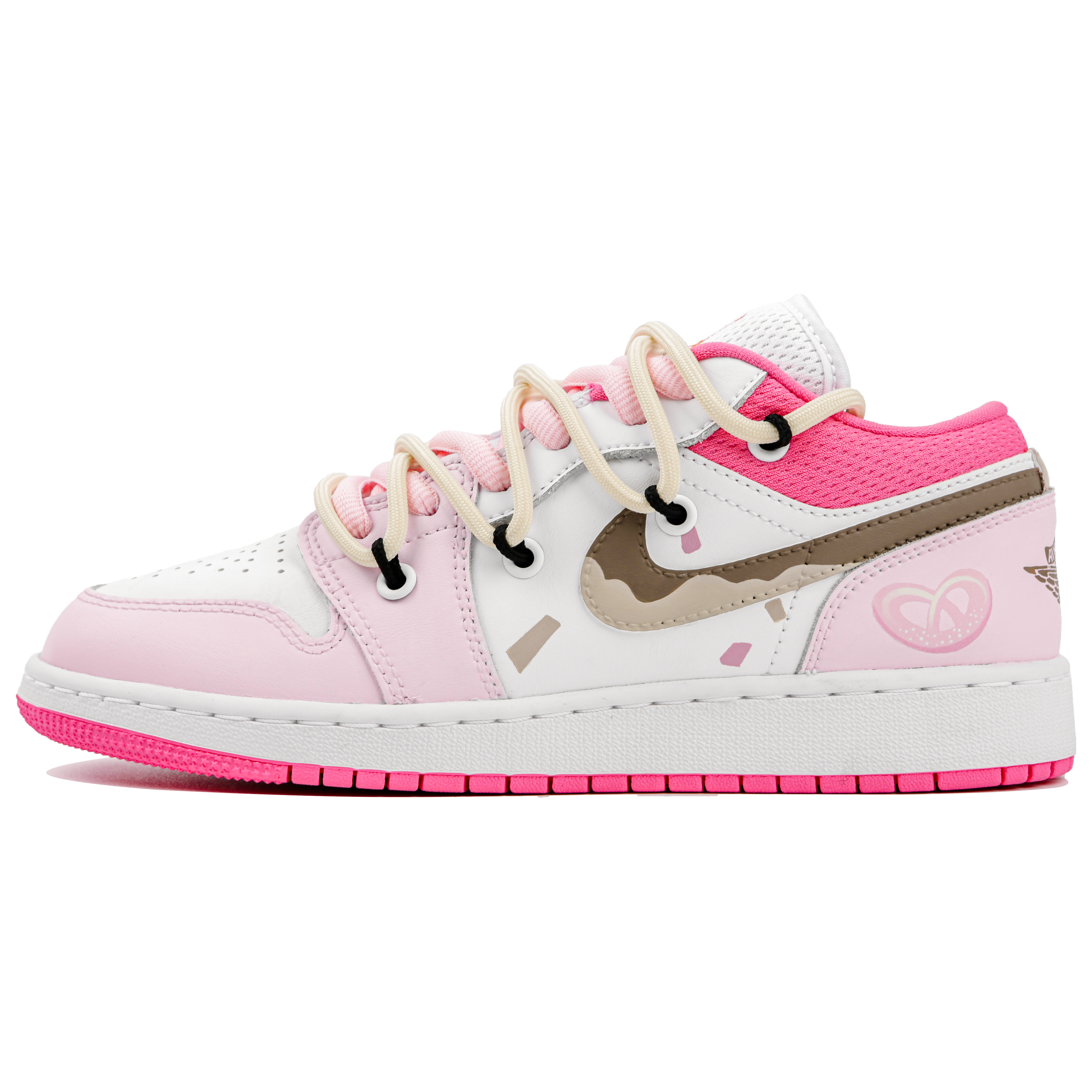 Jordan Air Jordan 1 Low-Top Skateboard Shoes Women's White Pink купить в интернет-магазине Yoocart с быстрой доставкой по России.
