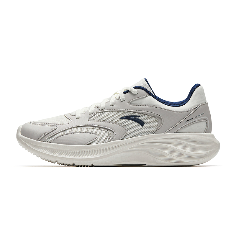 Anta Star Cloud 2 Wear resistant, Lightweight, Breathable, And Non slip. Low Top Casual Running Shoes Men's White Gray